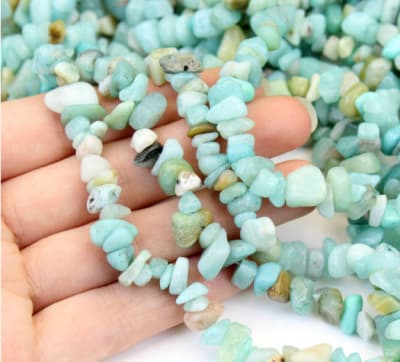 Amazonita Natural Chip (Tira)1