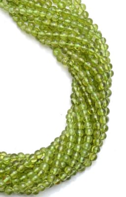 Peridot Natural Redondo Liso 6mm (Tira)