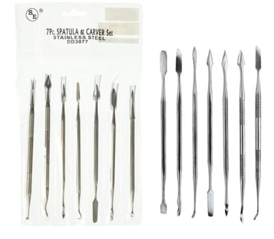 Set 7 Espátulas Metal Diferentes Formas Cera y Otros (Set)