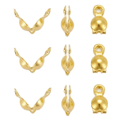 Tapanudo Dorado Doble Argolla 4mm (10 Pares)
