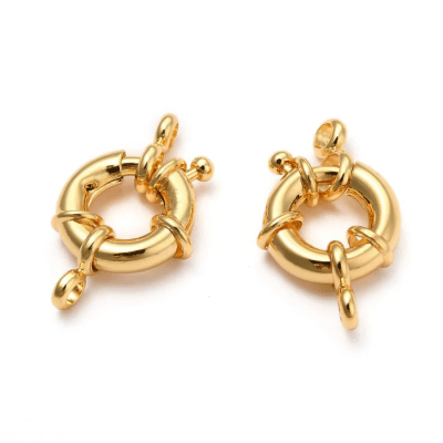 Broche Timón Metal Dorado 11mm (Un)
