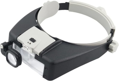 Optivisor Profesional Iluminado 2 Led & 1 Lupa 6x,8x,1.5x (Unidad)