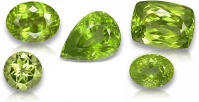 7x5mm Circón Peridot Oval (Un)