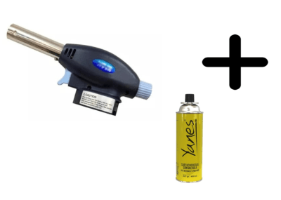 Soplete Gas Butano 1300º Punta Metal +Tubo Gas (Set)1