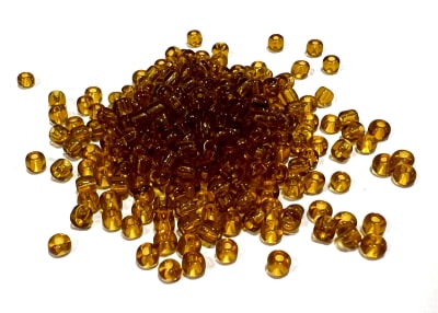Mini Mostacillón Ámbar Oscuro  3mm (50 gramos)
