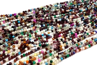Agata Natural Mix Facetada 2mm (Tira)