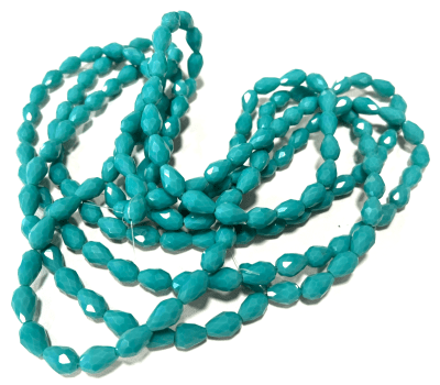 Cristal Turquesa Opaco Teardrop 16x9mm (Tira)