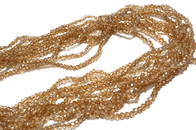 Cristal Dark Gold Rondelle 2x2mm (Tira)