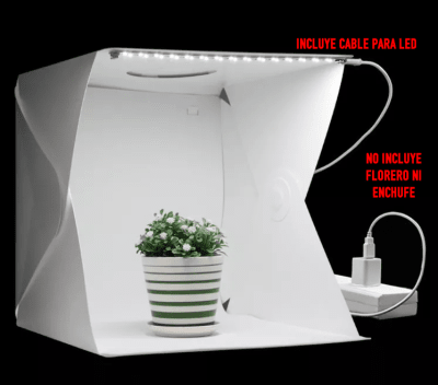 Mini Estudio Fotográfico Plegable Luz Led y Fondos Intercambiables (Set)