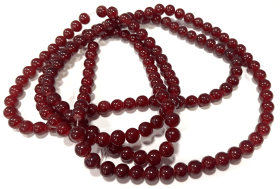 Vidrio Redondo Granate 10mm (Tira)1