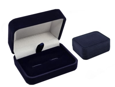 Estuche Colleras Terciopelo Azúl (Unidad)