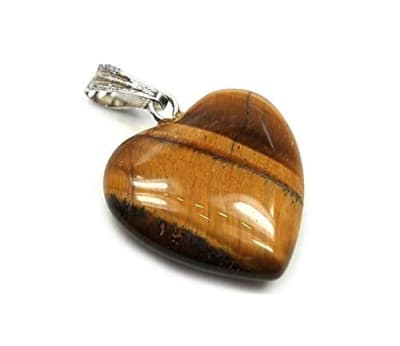 Colgante Ojo de Tigre Corazón 18mm (Unidad)