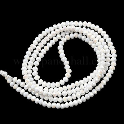 Cristal Blanco Opaco Rondelle 3x2mm (Tira)