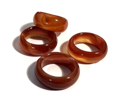 Anillos de Agata Roja Natural 27mm (Unidad)