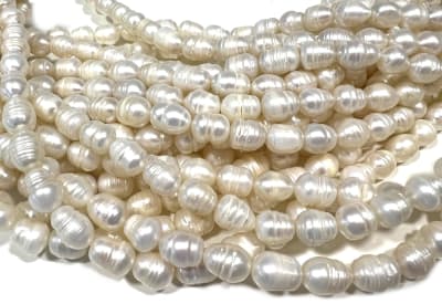 Perla Natural Arroz Crema 18x15mm (Tira)2