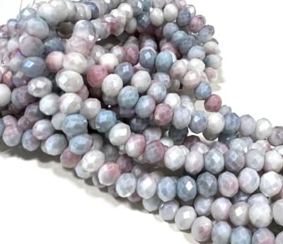 Cristal Aura Opaco Rondelle 8x6mm (Tira)2