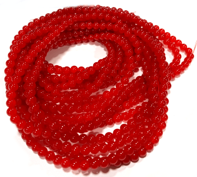 Vidrio Redondo Rojo 8mm (Tira)1