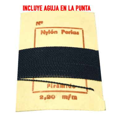 Hilo para Collar Azúl Marino con Aguja (Unidad)