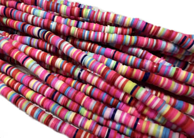 Tira Pucca Rondelle Roja Mix 6mm (Tira)