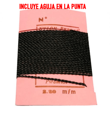 Hilo para Collar Café Moro con Aguja (Unidad)