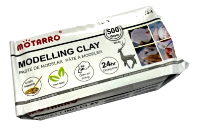 Pasta Modelar Blanca Seca al Aire Modelling Clay (500 Gramos)1