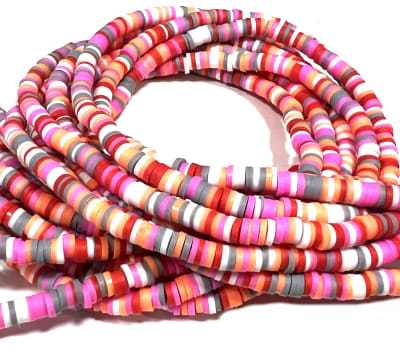 Tira Pucca Rondelle Naranjo Mix 4mm (Tira)