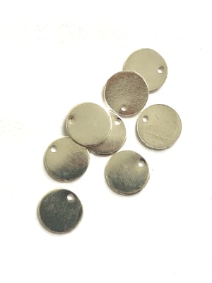 Colgante Chiche Plata Placa Lisa 8mm (Unidad)