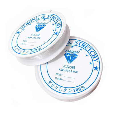 Hilo Silicona-Elasticado Redondo Blanco 1mm (Rollo)