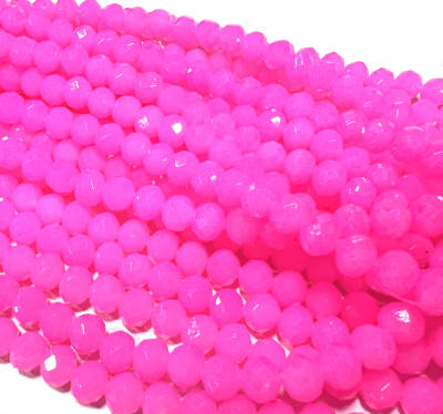 Cristal Fucsia Opaco Rondelle 8x6mm (Tira)2