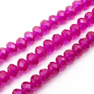 Cristal Fucsia Rondelle 3x2mm (Tira)