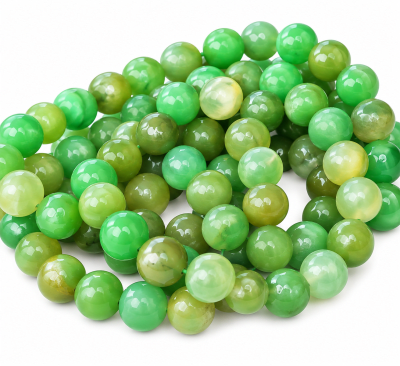 Agata Natural Peridot 4mm Facetada Redonda (Tira)