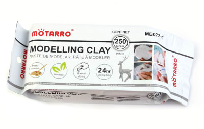 Pasta Modelar Blanca Seca al Aire Modelling Clay (250 Gramos)