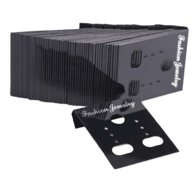 Exhibidor Aros Plástico Negro 3,5 x 3cms (100 Unidades)