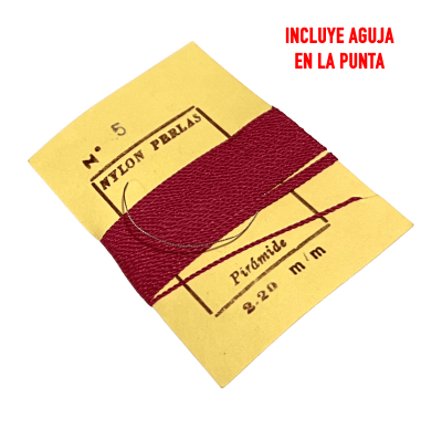 Hilo para Collar Fucsia con Aguja (Unidad)