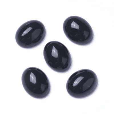 18x13mm Onix Plano Ovalado (Un)