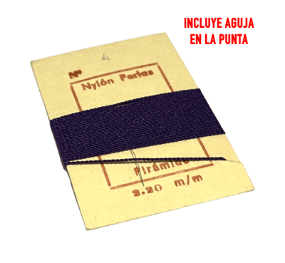 Hilo para Collar Morado con Aguja (Unidad)1