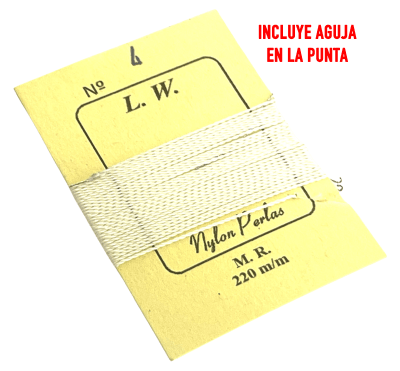 Hilo para Collar Blanco con Aguja (Unidad)