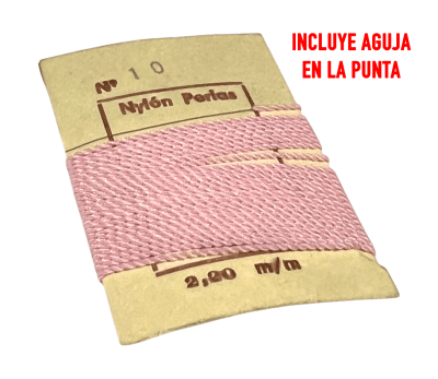Hilo para Collar Rosa con Aguja (Unidad)
