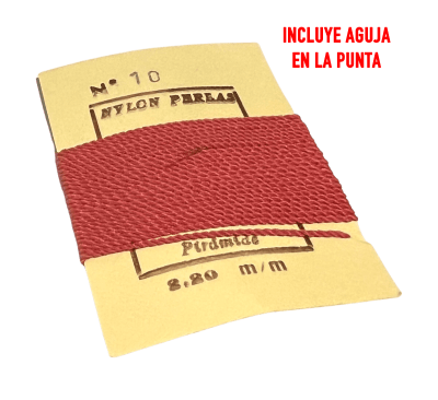 Hilo para Collar Rosa Mexicano con Aguja (Unidad)