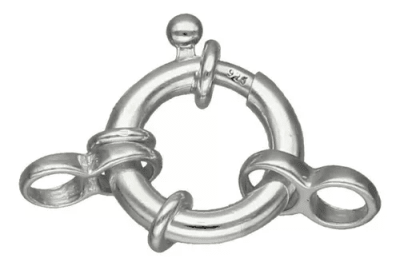 Broche Timón Plata 16mm (Unidad)