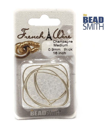 Terminal Gusano Champagne Medium BeadSmith 67 cms (Unidad)