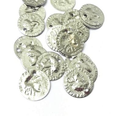 Moneda Plateada 16mm (10 Unidades)