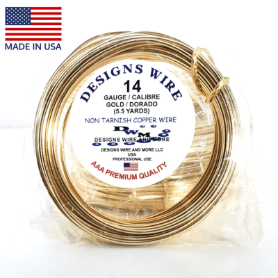 Alambre Para Bisutería Design Wire Gold Calibre 14 (Unidad)