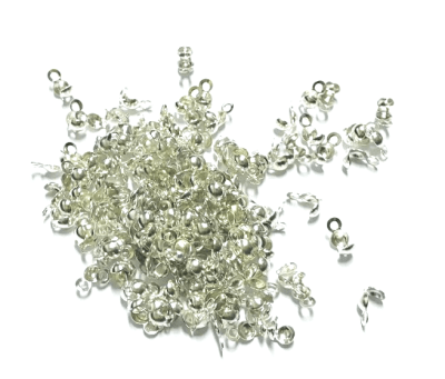 Tapanudo Plateado argolla 4mm (10 Pares)