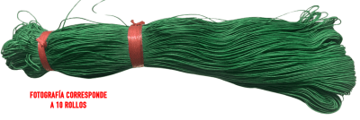 Hilo Similar Cuero de Chivo-Encerado Verde Oscuro 1mm (Rollo 50mt)
