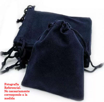 Bolsa Terciopelo Importada Azúl 6.4 x 7.8cms (Unidad)