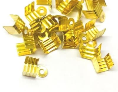 Terminal Dorado Cuadrado Corrugado 8x5mm (10 Pares)