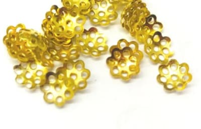 Casquete Dorado 4 a 6mm (10 Pares)