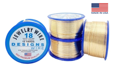 Alambre Para Bisutería Design Wire Gold Calibre 18 (Unidad)