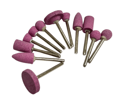 Set 12 Piedras Pulido-Corindon Fino Mandril (Set)